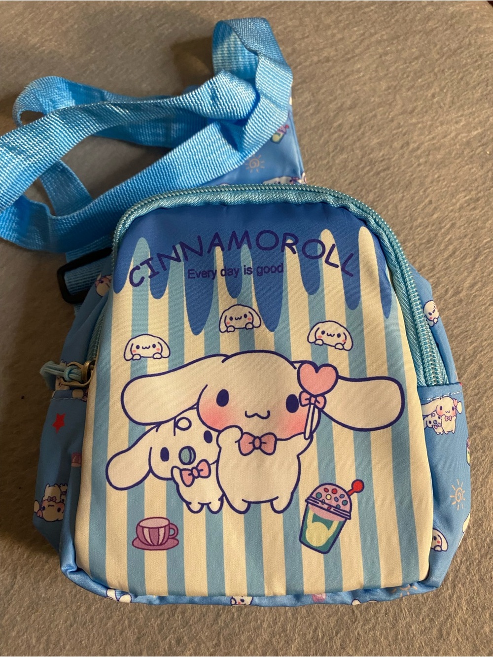 Cinnamoroll Blue & Cream Striped Kids Crossbody Carrier